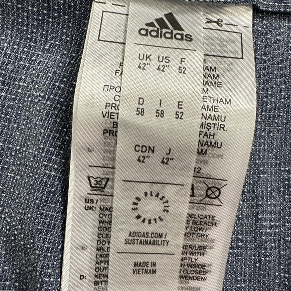 NWT Adidas Crosshatch Golf Shorts Collegiate Navy - Picture 5 of 14